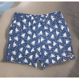 Vineyard Vines Board Shorts Swim Sailboat Pattern Mesh Lined Men's XXL SEE DESC